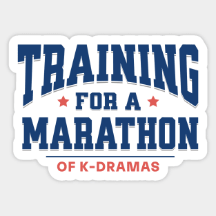 Training For A Marathon of K-Dramas Sticker